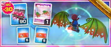 The Dragon Wings Pack from the Cat Tour in Mario Kart Tour
