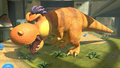 A T-Rex that runs towards racers and bites at them[1][69]