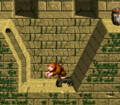 Donkey Kong bounces on a tire at the beginning of the level.