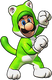 Sprite of Cat Luigi, from Puzzle & Dragons: Super Mario Bros. Edition.