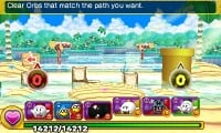 Screenshot of the branching path in World 1-4, from Puzzle & Dragons: Super Mario Bros. Edition.