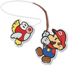 Artwork of Mario fishing up a Cheep Cheep from Paper Mario: The Origami King.