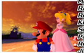 Mario, Peach, and Red Toad look things over at Sienna Beach.