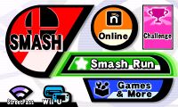 The main menu of Super Smash Bros. for Nintendo 3DS