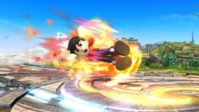 Burning Dropkick in Super Smash Bros. for Wii U.
