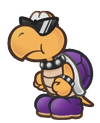 Sprite of a Dark Koopa from Paper Mario: The Thousand-Year Door (Nintendo Switch)