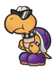 Sprite of a Dark Koopa from Paper Mario: The Thousand-Year Door (Nintendo Switch)