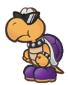 Sprite of a Dark Koopa from Paper Mario: The Thousand-Year Door (Nintendo Switch)