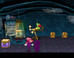 Last four treasure chests in Creepy Steeple of Paper Mario: The Thousand-Year Door.