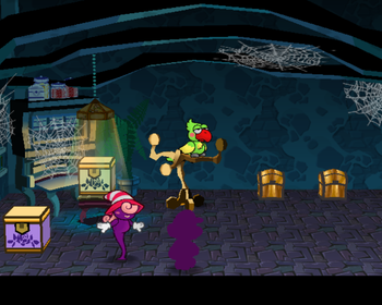 Last four treasure chests in Creepy Steeple of Paper Mario: The Thousand-Year Door.