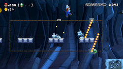 Danger: Fire Bars! from Super Mario Maker
