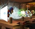 Falco uses his Reflector move in Super Smash Bros. Melee