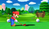 Mario on a Forest Course.