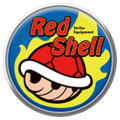 A Mario Kart Tour Red Shell Strike Equipment badge