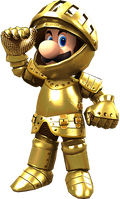 Artwork of Luigi (Gold Knight) from Mario Kart Tour