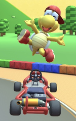 Red Koopa (Freerunning) performing a trick.