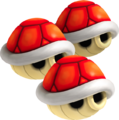 Triple Red Shells from Mario Kart Wii