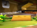 A Note Block next to a ramp in Mario Kart 7