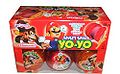 A pack of six yo-yos with artwork of Mario and Donkey Kong.