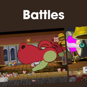 Cover image for the Battles playlist for Paper Mario: The Thousand-Year Door on Nintendo Music.