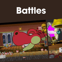 Cover image for the Battles playlist for Paper Mario: The Thousand-Year Door on Nintendo Music.