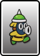 A Yellow Spike Snifit card from Paper Mario: Color Splash