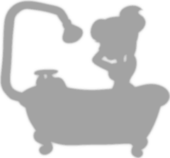 The silhouette of Miss Petunia from Luigi's Mansion