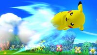 Pikachu's Skull Bash in Super Smash Bros. for Wii U.
