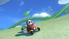 Shy Guy racing on the track.