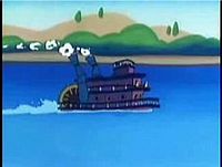 Screenshot of the Sinister Star from The Super Mario Bros. Super Show! episode Rolling Down the River