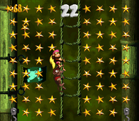 The Kongs in the first Bonus Level of Slime Climb