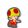 Fire Yellow Toad Standee from Super Mario Bros. Wonder