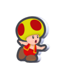 Fire Yellow Toad Standee from Super Mario Bros. Wonder