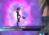 Waluigi, before performing a Super Strike in Super Mario Strikers