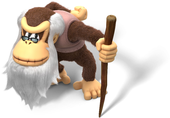 Artwork of Cranky Kong from Donkey Kong Country: Tropical Freeze.
