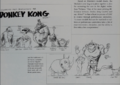 Character size chart showing the Animal Friends and a different design for Candy Kong
