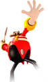 Eggman throwing his javelin in Javelin Throw