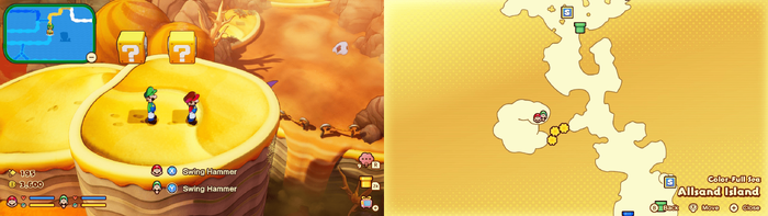 13th and 14th blocks in Allsand Island from Mario & Luigi: Brothership