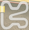 The minimap of Mario Circuit 3 (World)