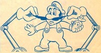 Mario caught by the Moustache Trap in the Nintendo Sticker Activity Album