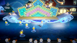 The parade float in A Parade on Ice in Princess Peach: Showtime!.