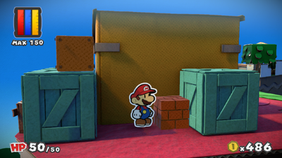 Sixth ? Block in Ruddy Road of Paper Mario: Color Splash.