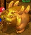 The golden statue of Belome in Super Mario RPG (Nintendo Switch)
