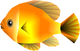 Model of an orange fish from Super Mario Sunshine. It resembles a cichlid.