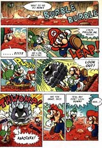 A page from the Super Mario Adventures Comic.
