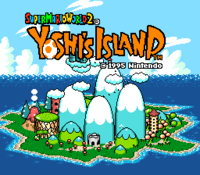 Yoshi's Island title screen.