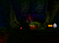 A red Banana Bunch in Fungi Forest.