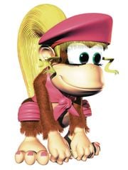 Artwork of Dixie Kong from Donkey Kong Country 2: Diddy's Kong Quest