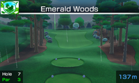 Hole 7 of Emerald Woods from Mario Sports Superstars