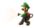 Luigi using the Strobulb